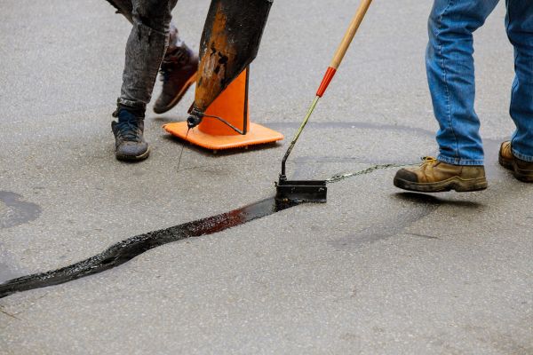 Parking Lot Crack Sealing in Morgan Hill